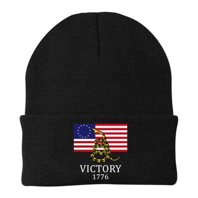 Betsy Ross Flag Don't Tread On Me 13 Colonies Knit Cap Winter Beanie