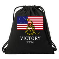 Betsy Ross Flag Don't Tread On Me 13 Colonies Drawstring Bag