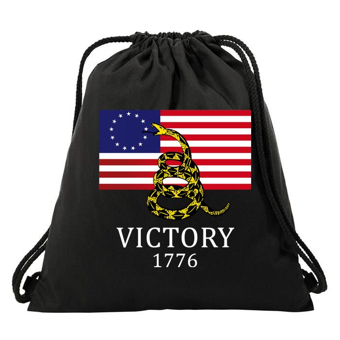 Betsy Ross Flag Don't Tread On Me 13 Colonies Drawstring Bag