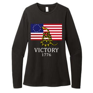 Betsy Ross Flag Don't Tread On Me 13 Colonies Womens CVC Long Sleeve Shirt