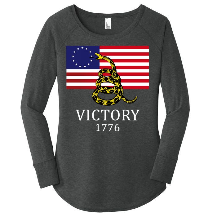 Betsy Ross Flag Don't Tread On Me 13 Colonies Women's Perfect Tri Tunic Long Sleeve Shirt