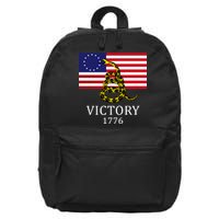 Betsy Ross Flag Don't Tread On Me 13 Colonies 16 in Basic Backpack