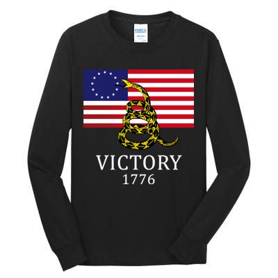 Betsy Ross Flag Don't Tread On Me 13 Colonies Tall Long Sleeve T-Shirt