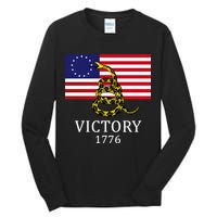 Betsy Ross Flag Don't Tread On Me 13 Colonies Tall Long Sleeve T-Shirt