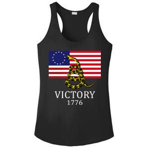 Betsy Ross Flag Don't Tread On Me 13 Colonies Ladies PosiCharge Competitor Racerback Tank