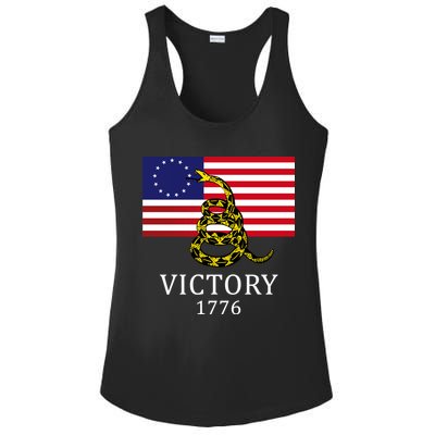 Betsy Ross Flag Don't Tread On Me 13 Colonies Ladies PosiCharge Competitor Racerback Tank