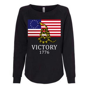 Betsy Ross Flag Don't Tread On Me 13 Colonies Womens California Wash Sweatshirt