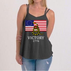 Betsy Ross Flag Don't Tread On Me 13 Colonies Women's Strappy Tank