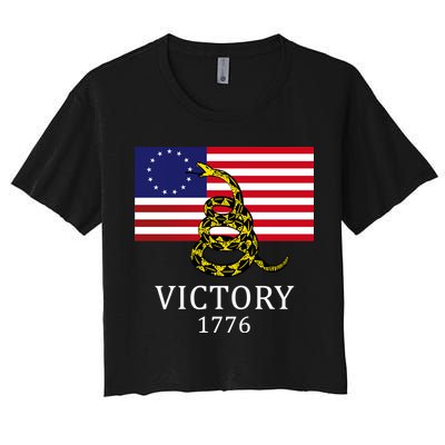 Betsy Ross Flag Don't Tread On Me 13 Colonies Crop Top