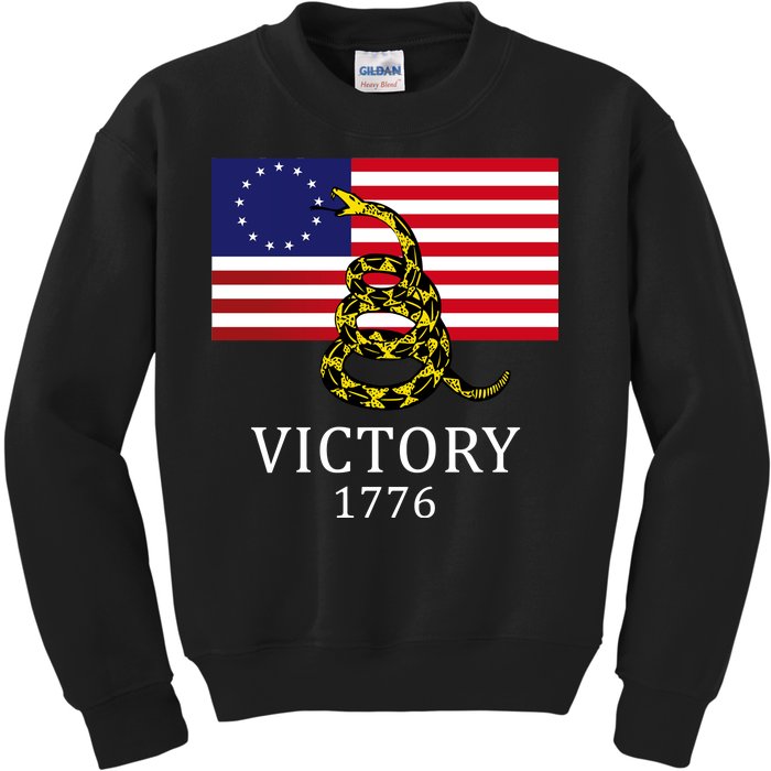 Betsy Ross Flag Don't Tread On Me 13 Colonies Kids Sweatshirt