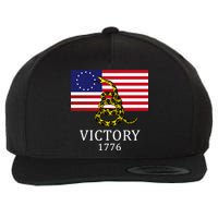 Betsy Ross Flag Don't Tread On Me 13 Colonies Wool Snapback Cap