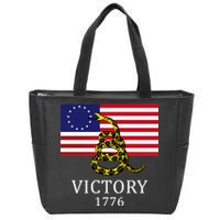 Betsy Ross Flag Don't Tread On Me 13 Colonies Zip Tote Bag