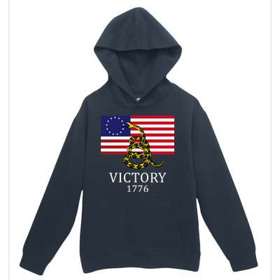 Betsy Ross Flag Don't Tread On Me 13 Colonies Urban Pullover Hoodie