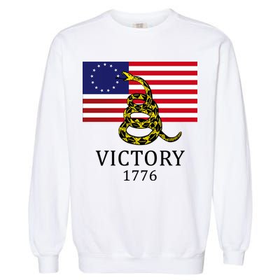 Betsy Ross Flag Don't Tread On Me 13 Colonies Garment-Dyed Sweatshirt
