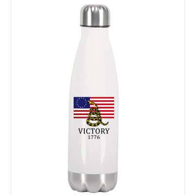 Betsy Ross Flag Don't Tread On Me 13 Colonies Stainless Steel Insulated Water Bottle