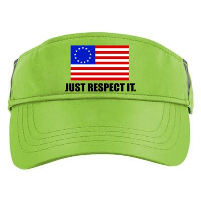 Betsy Ross Flag Just Respect It Adult Drive Performance Visor