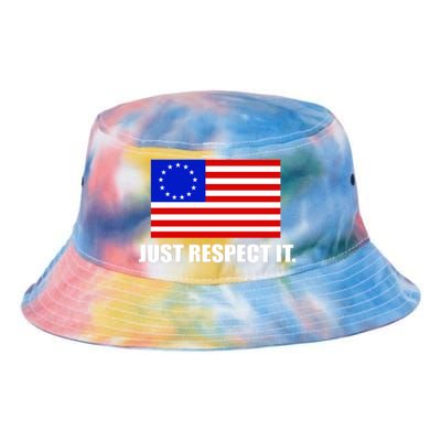 Betsy Ross Flag Just Respect It Tie Dye Newport Bucket Hat