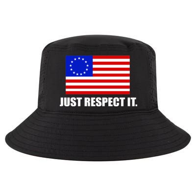 Betsy Ross Flag Just Respect It Cool Comfort Performance Bucket Hat