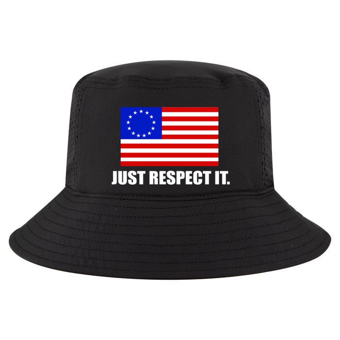 Betsy Ross Flag Just Respect It Cool Comfort Performance Bucket Hat