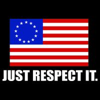 Betsy Ross Flag Just Respect It 7-Panel Snapback Hat