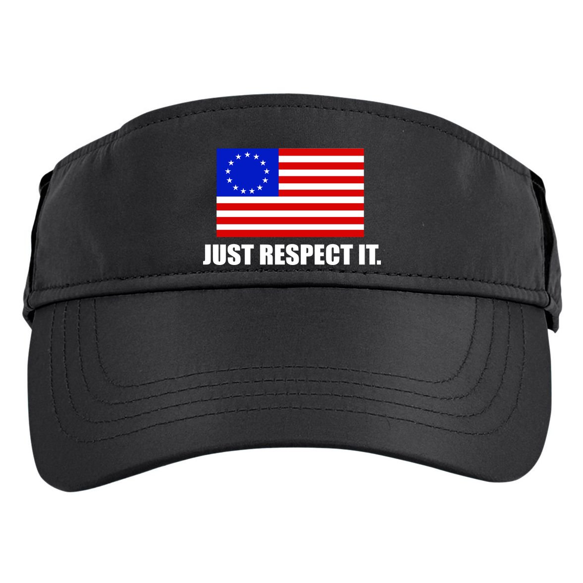 Betsy Ross Flag Just Respect It Adult Drive Performance Visor