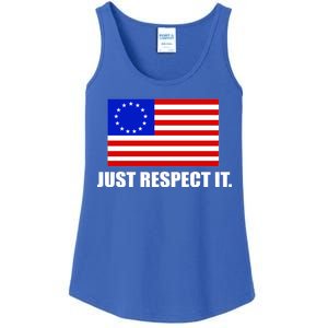 Betsy Ross Flag Just Respect It Ladies Essential Tank