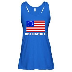 Betsy Ross Flag Just Respect It Ladies Essential Flowy Tank