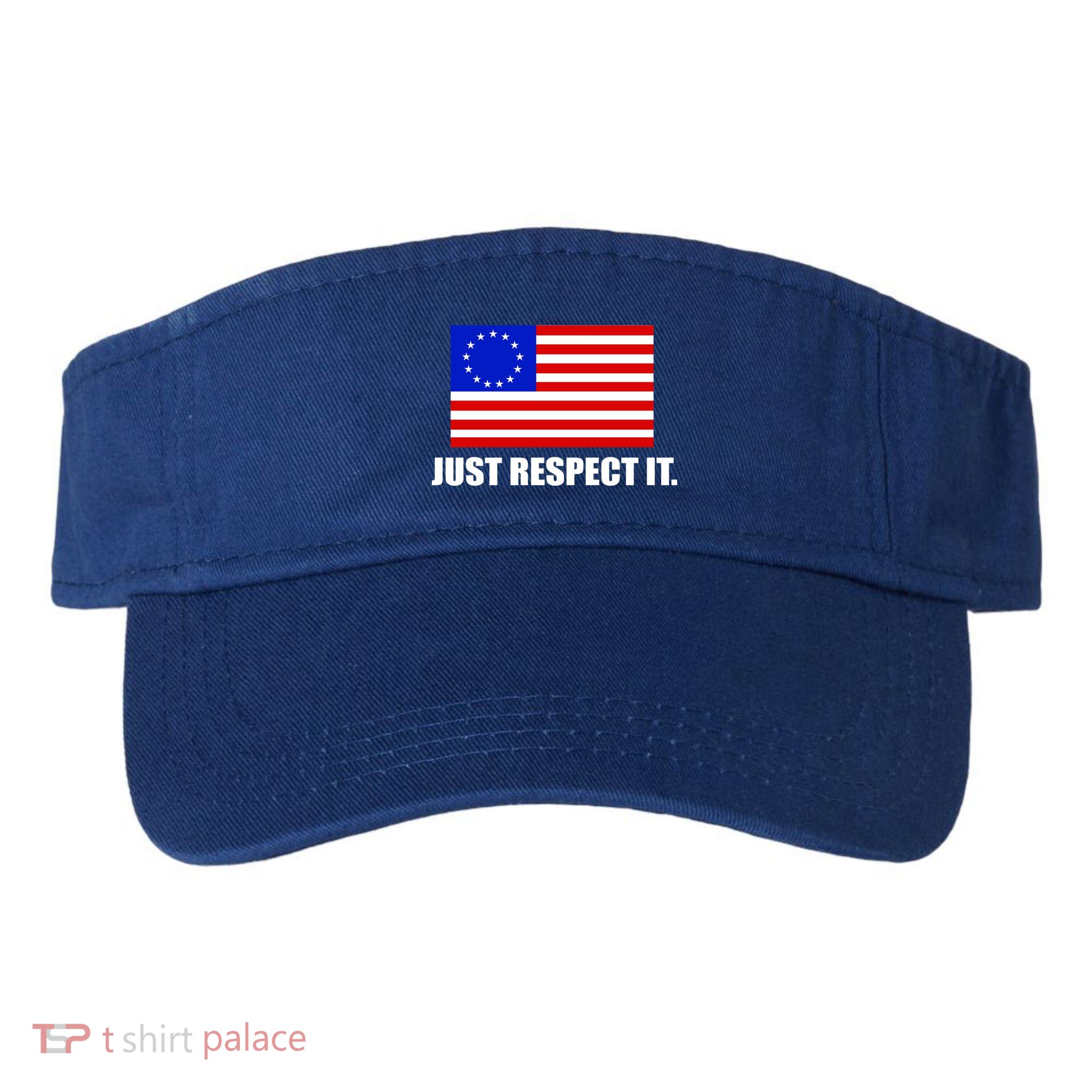 Betsy Ross Flag Just Respect It Visor