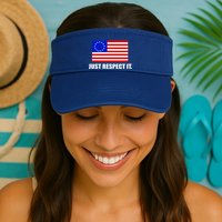 Betsy Ross Flag Just Respect It Visor