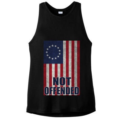 Betsy Ross Flag Not Offended 13 Stars For Protesters Ladies PosiCharge Tri-Blend Wicking Tank