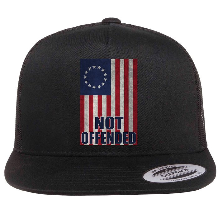 Betsy Ross Flag Not Offended 13 Stars For Protesters Flat Bill Trucker Hat