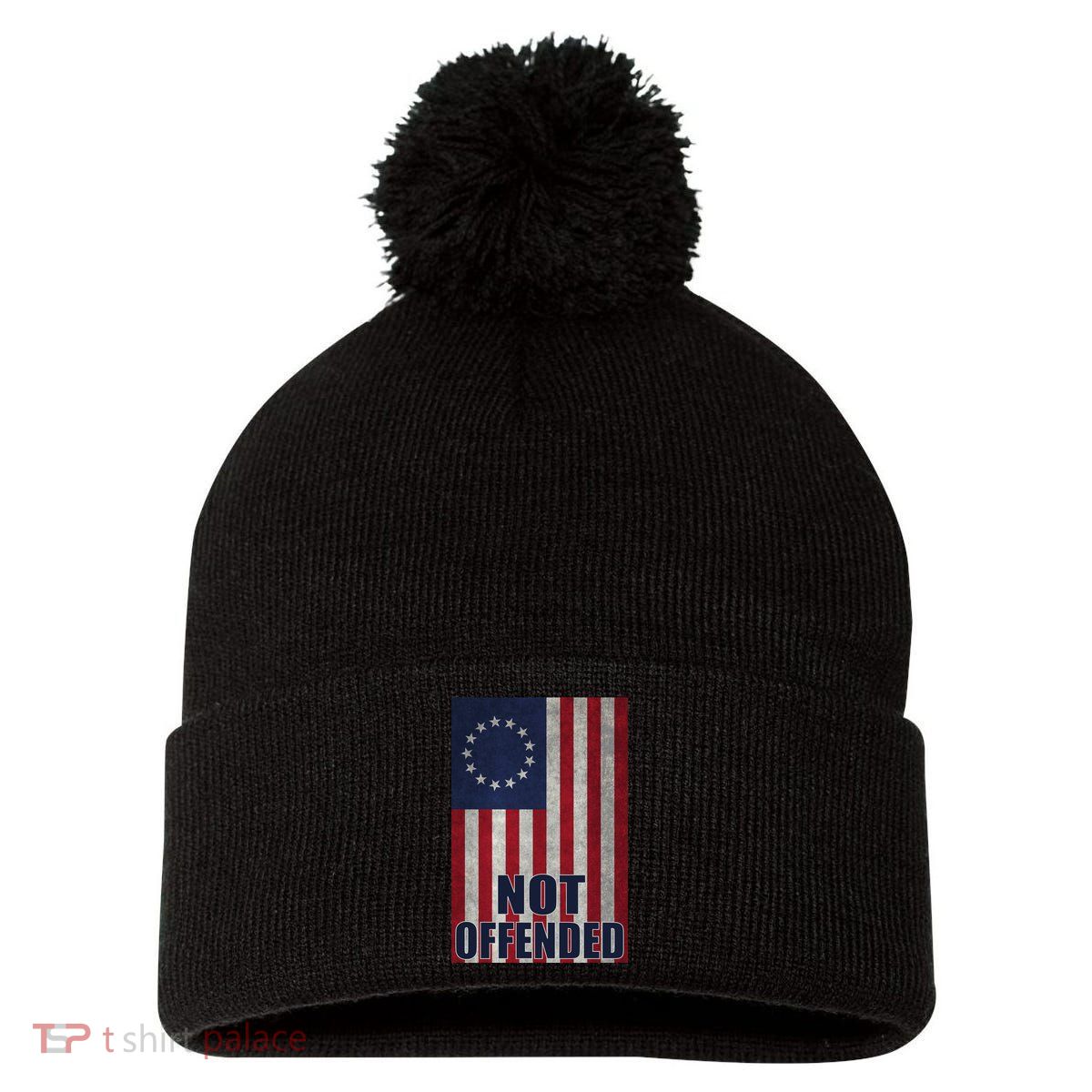 Betsy Ross Flag Not Offended 13 Stars For Protesters Pom Pom 12in Knit Beanie