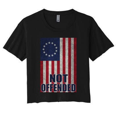 Betsy Ross Flag Not Offended 13 Stars For Protesters Crop Top