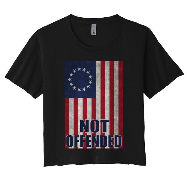 Betsy Ross Flag Not Offended 13 Stars For Protesters Crop Top