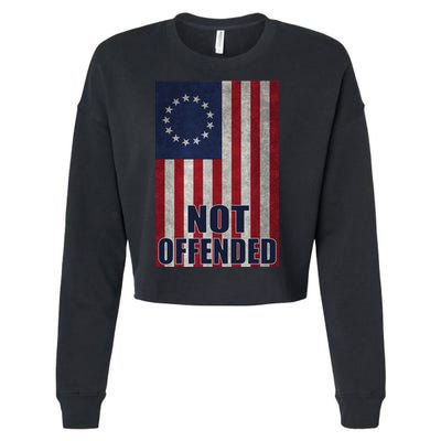 Betsy Ross Flag Not Offended 13 Stars For Protesters Cropped Pullover Crew
