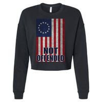 Betsy Ross Flag Not Offended 13 Stars For Protesters Cropped Pullover Crew