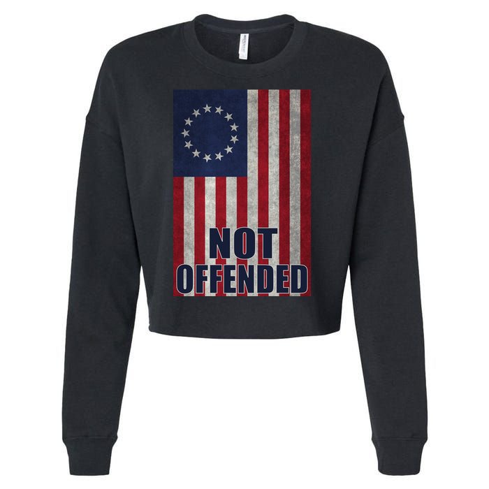 Betsy Ross Flag Not Offended 13 Stars For Protesters Cropped Pullover Crew