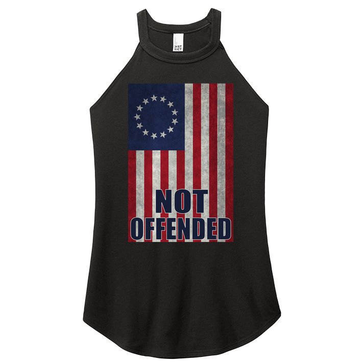 Betsy Ross Flag Not Offended 13 Stars For Protesters Women's Perfect Tri Rocker Tank