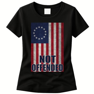 Betsy Ross Flag Not Offended 13 Stars For Protesters Womens T-Shirt