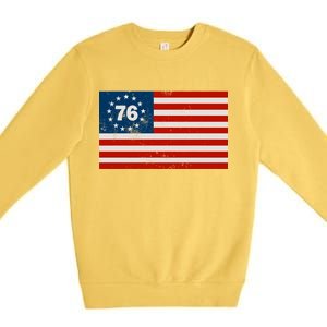 Betsy Ross Flag United States of America 1776 Premium Crewneck Sweatshirt