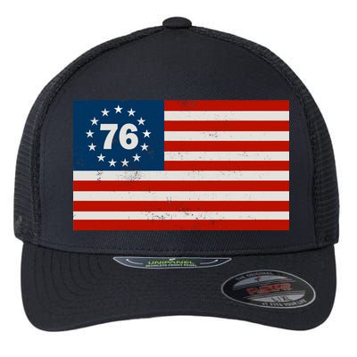 Betsy Ross Flag United States of America 1776 Flexfit Unipanel Trucker Cap