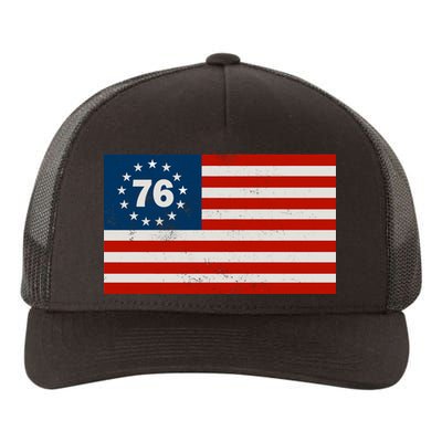 Betsy Ross Flag United States of America 1776 Yupoong Adult 5-Panel Trucker Hat