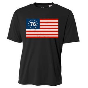 Betsy Ross Flag United States of America 1776 Cooling Performance Crew T-Shirt