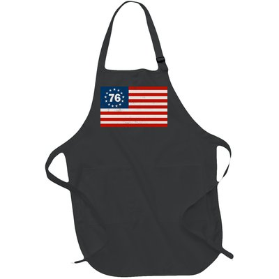 Betsy Ross Flag United States of America 1776 Full-Length Apron With Pockets