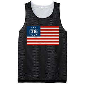 Betsy Ross Flag United States of America 1776 Mesh Reversible Basketball Jersey Tank