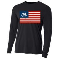 Betsy Ross Flag United States of America 1776 Cooling Performance Long Sleeve Crew