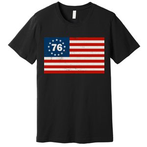 Betsy Ross Flag United States of America 1776 Premium T-Shirt