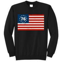 Betsy Ross Flag United States of America 1776 Tall Sweatshirt