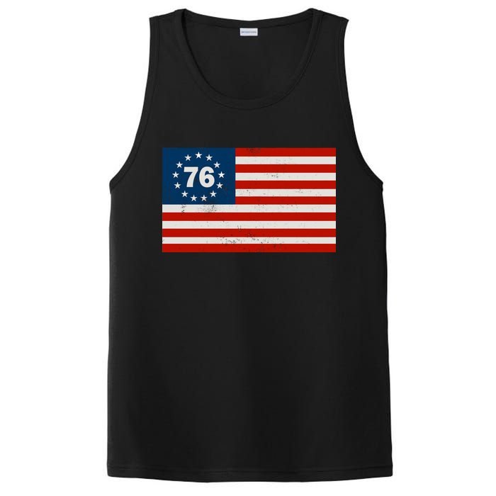 Betsy Ross Flag United States of America 1776 PosiCharge Competitor Tank