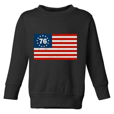 Betsy Ross Flag United States of America 1776 Toddler Sweatshirt
